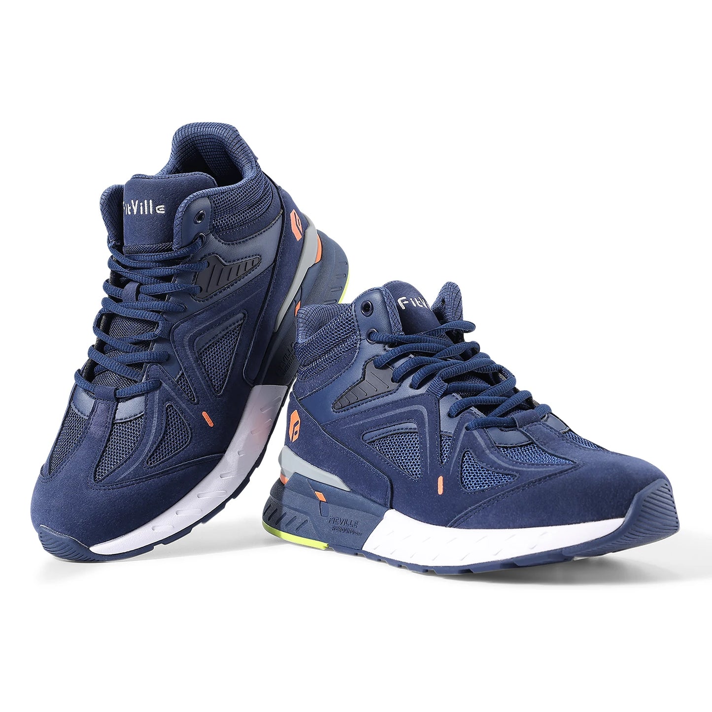FitVille Herren-High-Top-Basketballschuhe, verbreitert, leicht, lässig, atmungsaktiv, für männliche geschwollene Füße, lindert Schmerzen