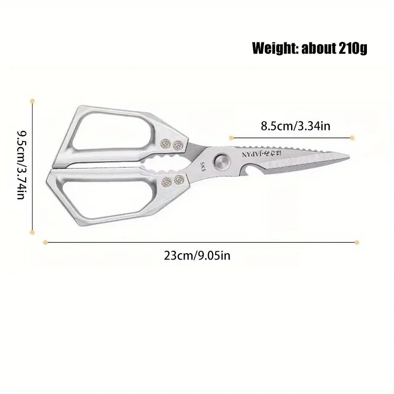 High Quality Multifunctional Kitchen Scissors Chicken Bone Scissors Fish Scale Scraper Bottle Opener Walnut Clip Kitchen Knife