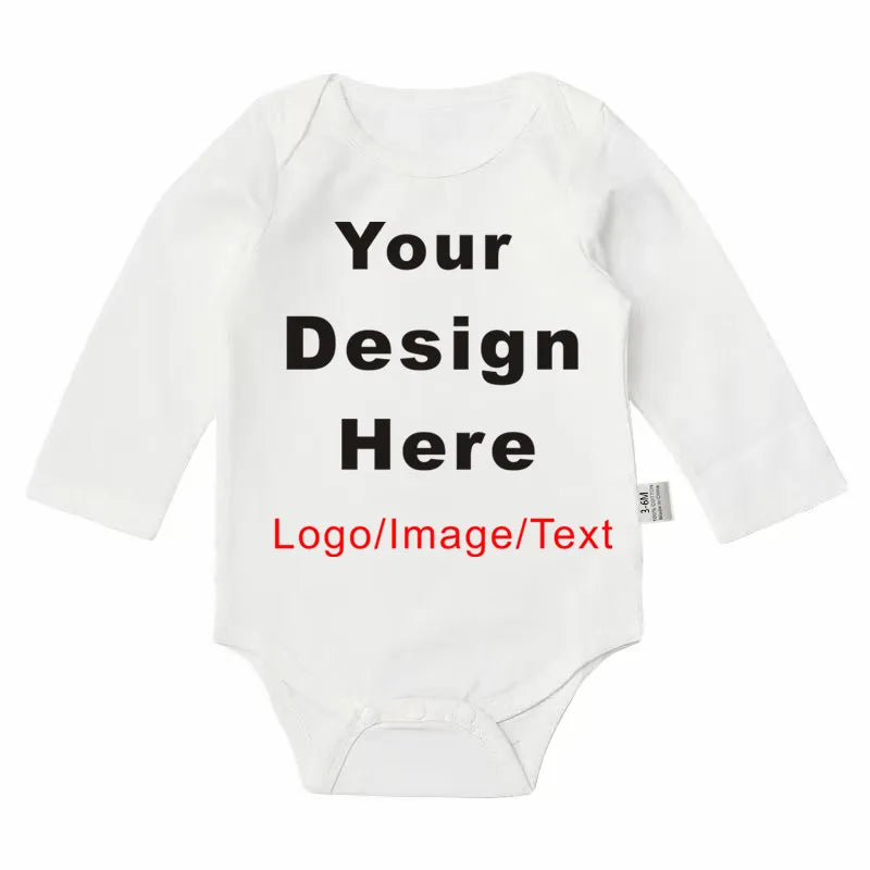 DIY IHR Design Neugeborenen-Anpassungs-Body, langärmeliger und kurzärmliger Overall, einfacher, individueller Baby-Strampler.