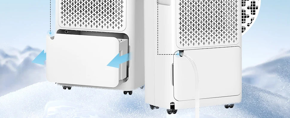 Dehumidifier 20 L, Dehumidifier Cellar Rooms with Digital Display, 24H Timer, Automatic Defrosting, Dry Clothes, Continuous Drai.