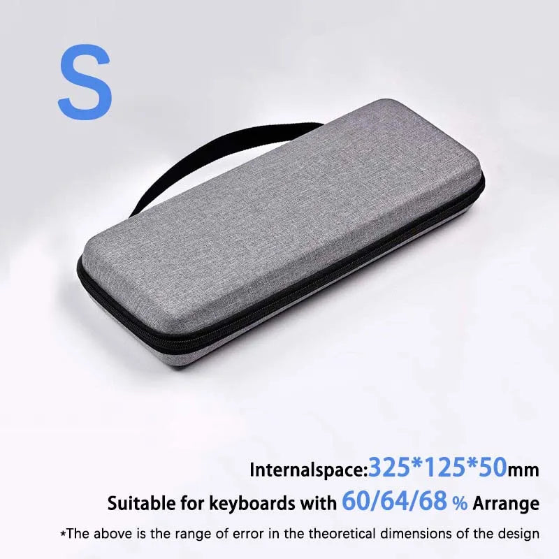 Dustproof Water-Resistant Mechanical Keyboard Case Storage Bag - EVA Hard Shell Fits 61/68/75%/TKL/98%/Full-Size Keyboards.