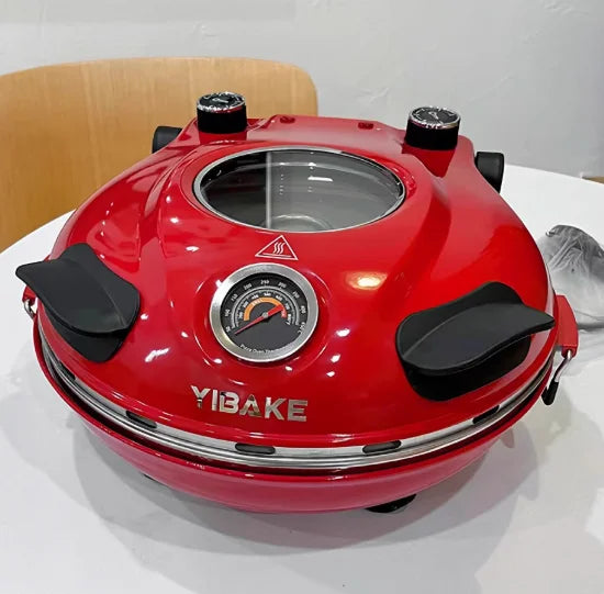 Dualer elektrischer Heiz-Pizzaofen, tragbar, für den privaten und gewerblichen Gebrauch, 30,5 cm