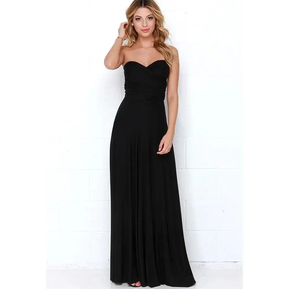 Sexy Frauen Multiway Wrap Cabrio Boho Maxi Club Rotes Kleid Verband Langes Kleid Party Brautjungfern Infinity Robe Longue Femme