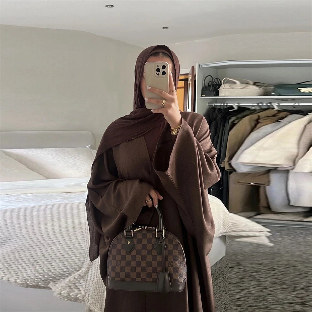 Ähnliche Baumwolle Leinen Batwing Kimono Abaya Dubai Islam Muslimischen Kleid Für Frauen Kebaya Kaftan Robe Musulmane Kaftan Marocain Femme