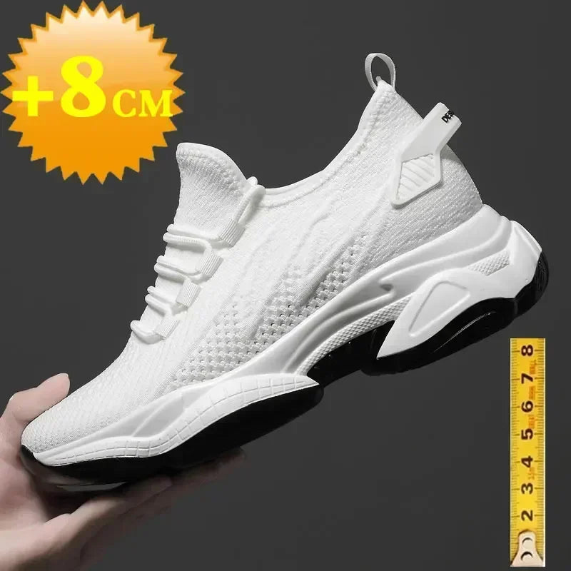 Zunehmende Herren-Turnschuhe, lässige Erhöhungsschuhe, 8 cm Höhenerhöhungsschuhe für den Sommer, atmungsaktive 6 cm Aufzugsschuhe