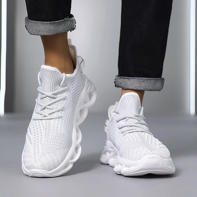 Männer Schuhe Bequeme Turnschuhe Atmungsaktiv Für Mesh Tennis Sport Laufen Gehen Im Freien Rot Fliegen Weben Frauen Slip-on Gym schuhe