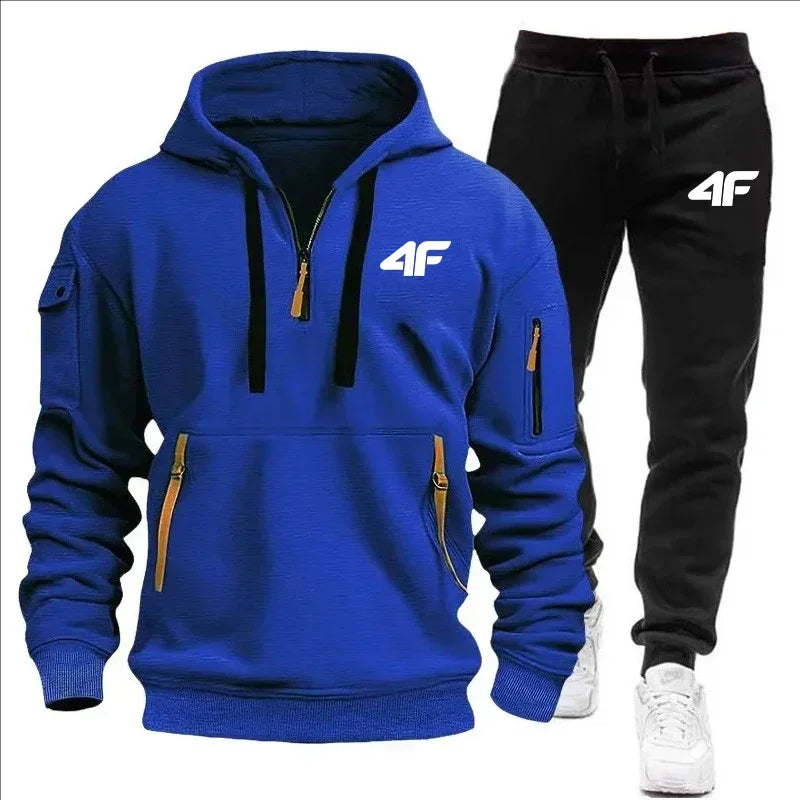 Slow jogging stylish quality sports outfit. Spring/Autumn 2025 new style outdoor fitness fashionable men's pullover + jogging pa.