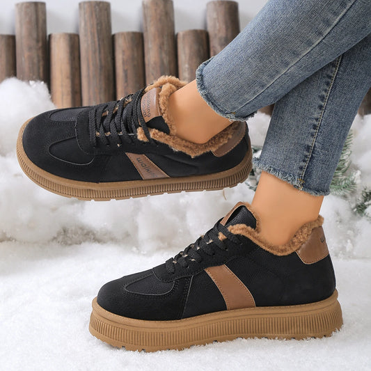 New Winter Round Toe Thick Soled Women's Boots Fashion Casual Comfortable Warm Cotton Shoes Women's Ankle Boots.