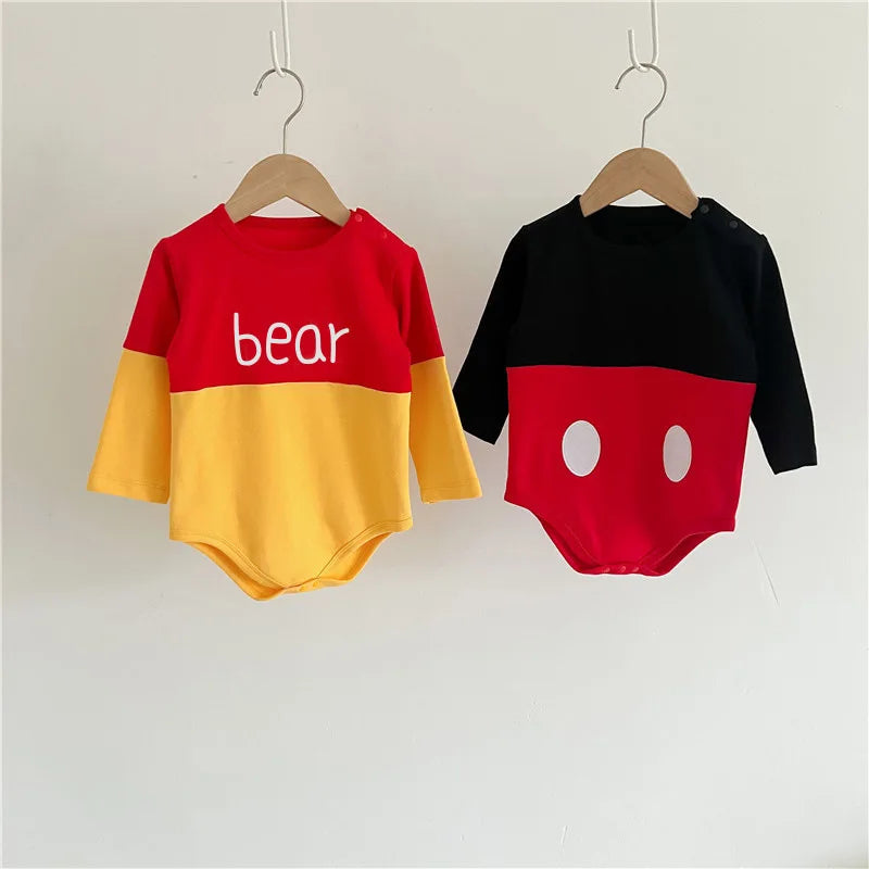 Winnie The Pooh Bär Baby Body Neugeborenen Langarm Strampler Kleinkind Jungen Mädchen Overall Kleidung K3529