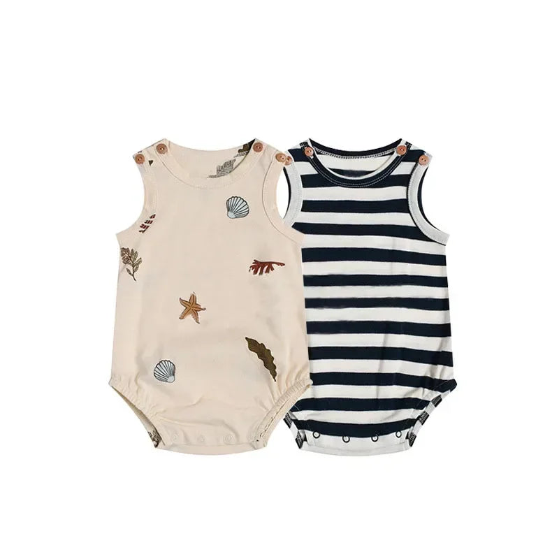 0-24M Neugeborenen Kind Baby Jungen Mädchen Kleidung Drucken Baumwolle Strampler Nette Süße Einteilige Overall Sommer Neue geboren Outfit