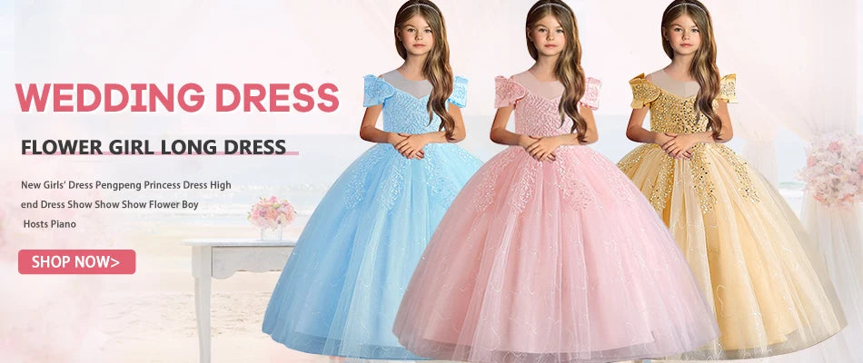 Neues Mädchenkleid, zweiteiliges Set, 3–10 Jahre alt, wunderschönes Weihnachts-Performance-Kleid, Herbst-Party-Abschlussballkleid für Mädchen
