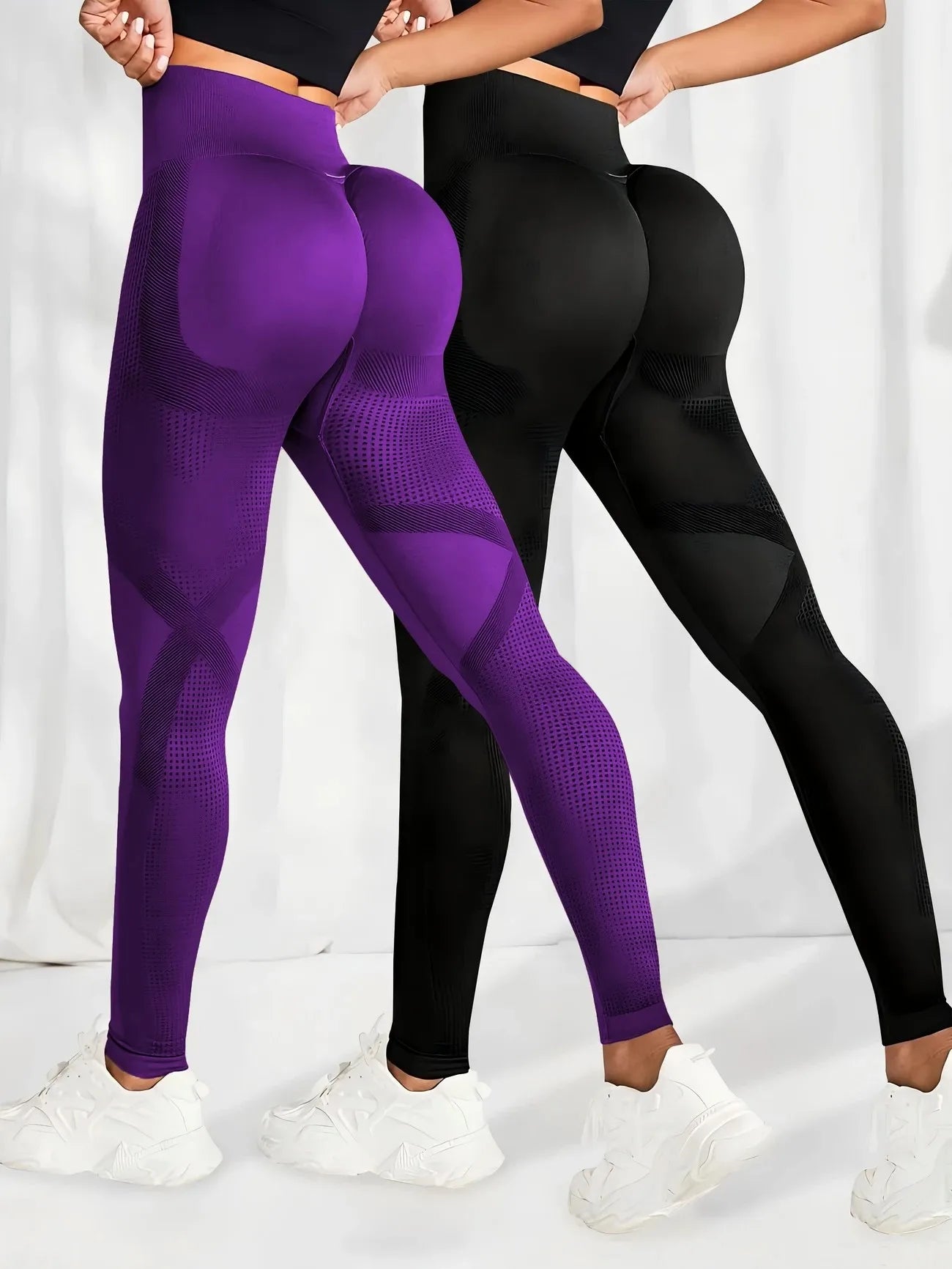 Atmungsaktive Yoga-Leggings mit hoher Taille für Damen, einfarbig, Bauchkontrolle, Sportbekleidung, bequeme Fitness-Studio-Strumpfhose, Activewear