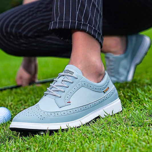 Fashion Men Golf Shoes Leather High-Quality Sports Shoes Non-Slip Waterproof Golf Professional Training Shoes Large Size 39-47.