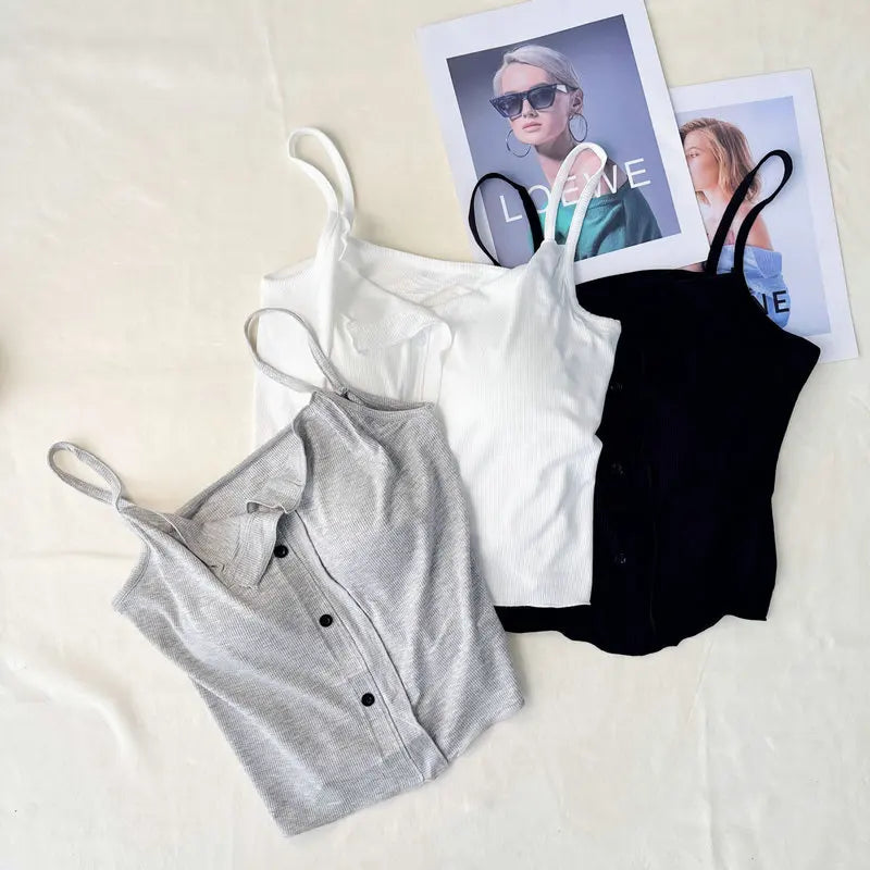 Conjuntos De Pijama Neue Sexy Baumwolle Sling Top Shorts Set Bh Pad Sommer Nachtwäsche Pyjamas Für Frauen Hause Tragen Nachtwäsche Anzug