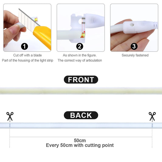 10M 5M 3M COB LED Light Strip 220V IP65 Waterproof Diode Tape 288LED/M High Lumen Neon Tube Lamp Tape Kitchen Closet Backlight.