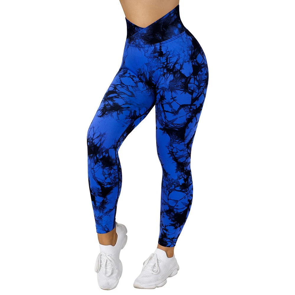 Tie Dye Fitness Legging Frau Push-Up Workout Sport Leggings Frauen Scrunch Butt Weibliche Outfit Gym Nahtlose Legging Hosen