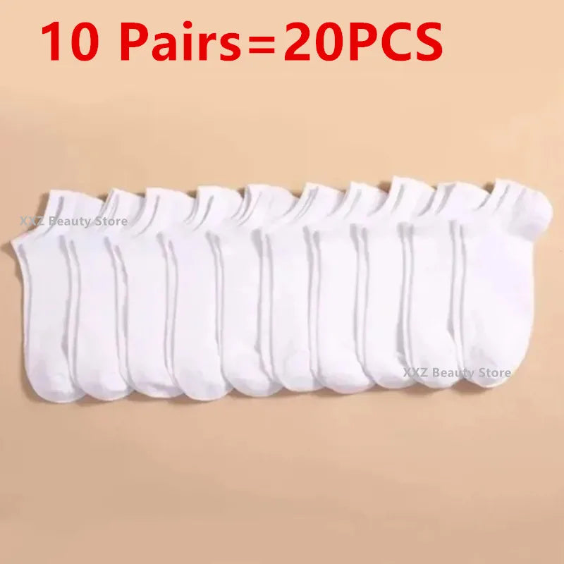 50/100 Pairs Solid Color Breathable Sock Women Men Boat Socks Invisible Low Cut Non-slip Summer No-show Ankle Socks Wholesale.