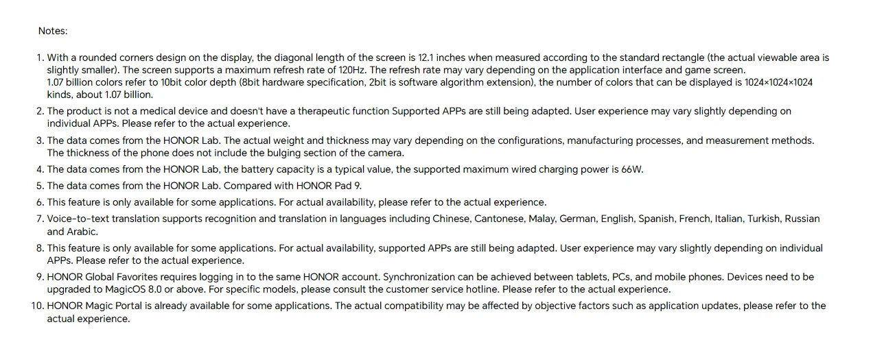 HONOR Pad 10 Tablet 8GB+256GB,12.1-inch 120Hz 2.5K(2560*1600) Display,Snapdragon 7 Gen 3 10100mAh Battery,MagicOS 9.0 (Android 15),8MP camera,WIFI 6,Bluetooth 5.3