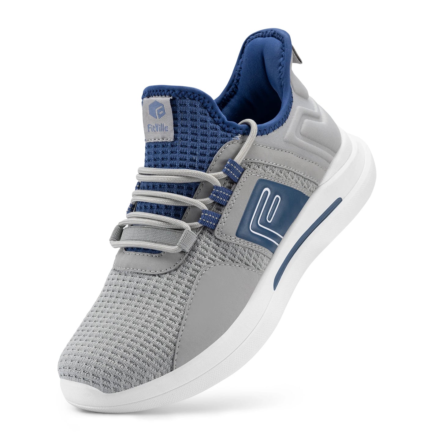 FitVille Herrenschuhe, extra breit, leicht, für geschwollene Füße, orthopädische Fußschmerzlinderung, Straßenlauf- und Wandersneaker
