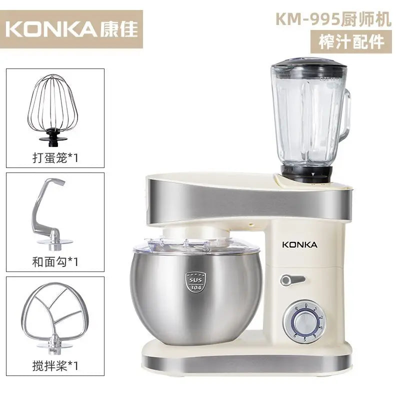 1500W stand Chef Machine mixer Multifunctional Commercial Mixer Dough Mixer Household Small Automatic New electric blender 220V