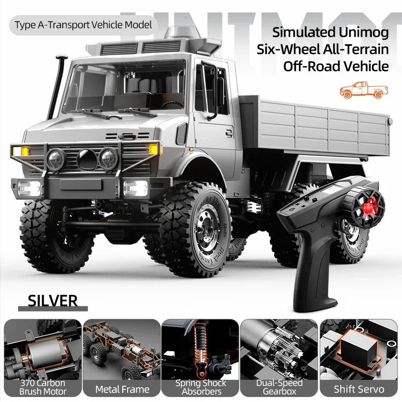 C8823 6WD RC Car 1/18 Off-road Remote Control Vehicle 2.4G High Speed Climbing Transport Rescue Crawler Model Toys for Children