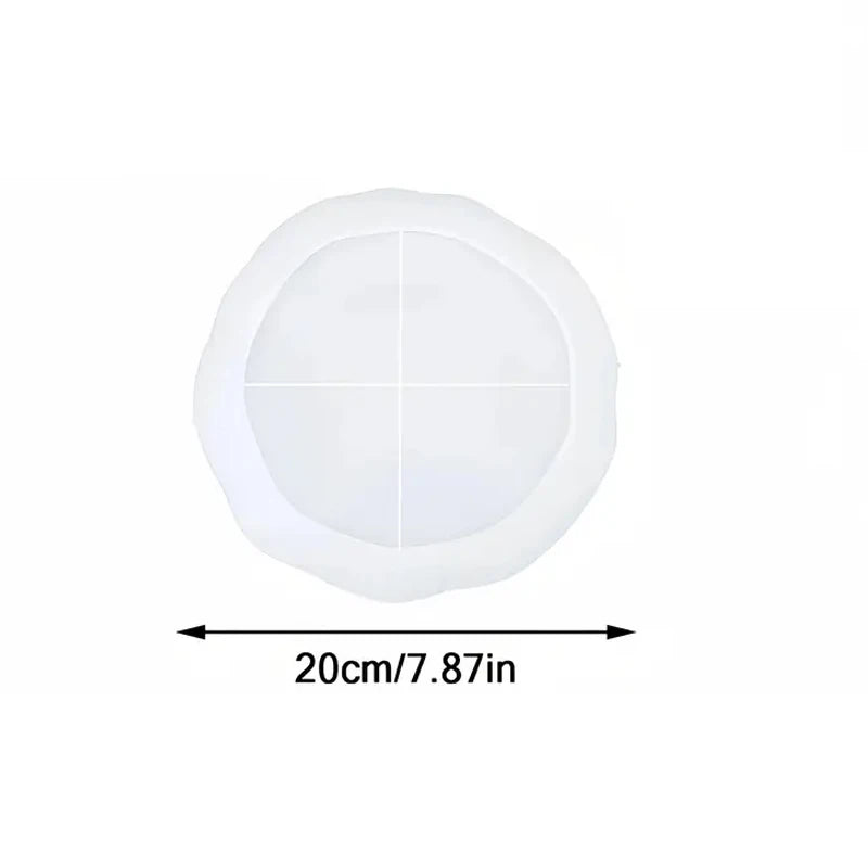 Large Round Tray Silicone Mold Oval Cement Plaster Tray Molds Epoxy Resin Jewelry Display Tray Mould DIY Home Decoration Making.