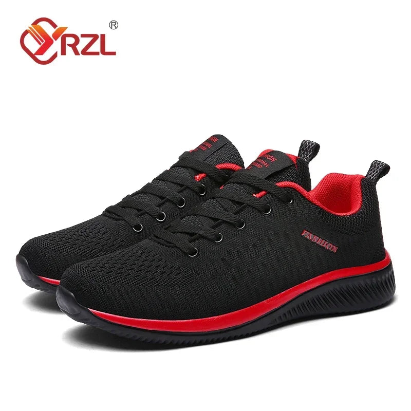 YRZL Sneakers Men Running Shoes Lightweight Sport Shoes Classical Mesh Breathable Casual Shoes Fashion Man Sneakers