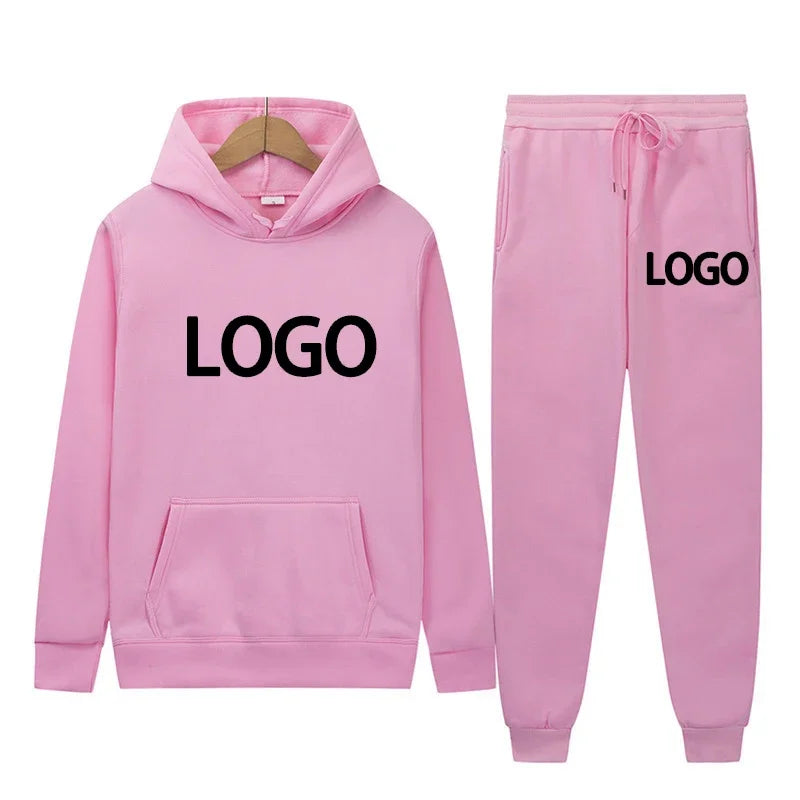 Maßgeschneiderter bedruckter Herren- und Damen-Trainingsanzug mit Kapuze, Sweatshirts und Jogginghose, hochwertiger Unisex-Anzug für den Alltag, lässig, Sport, Hoodies