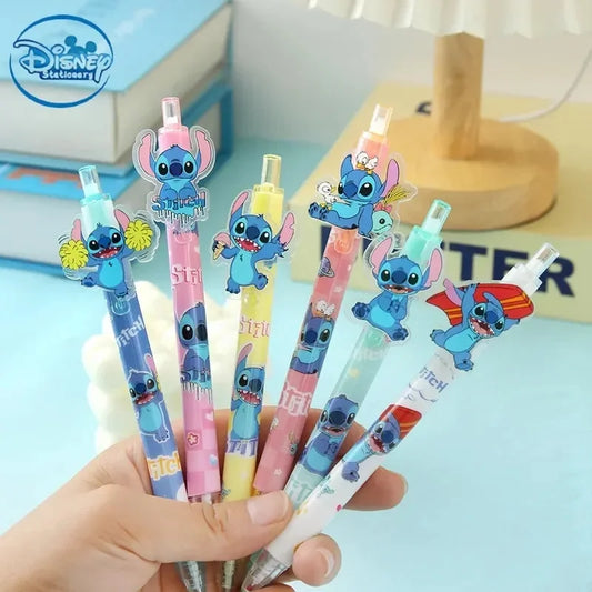 Disney Stitch 48 Stück Gelstift 0,5 mm Schwarz Neue Cartoon Hochwertige süße Studenten lernen Schreibwaren Bürobedarf Geburtstagsgeschenk.