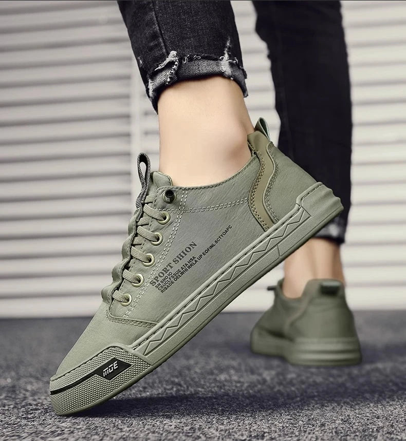 Neue Turnschuhe Leinwand Schuhe für Männer im Angebot Herbst Atmungsaktive Slip auf Männliche Turnschuhe Flache Vulkanisierte Schuhe Eis Seide Tenis Masculino