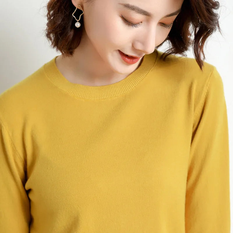 22 farben Herbst und Winter Kaschmir Pullover Frauen Pullover Oansatz Pull Femme Lange Hülse Frauen Casual Lose Pullover Pullover