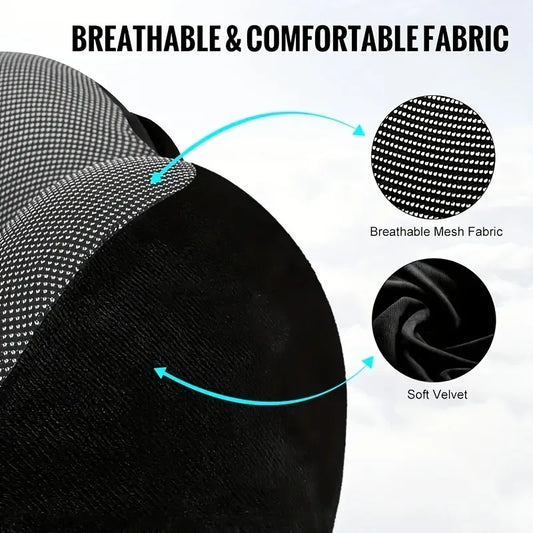 Memory Foam Hooded U-Shaped Travel Pillow with Detachable Cover Portable Neck Support for Airplane Office Nap Car and Home Use.