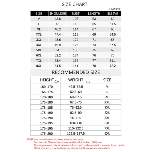 Brand Winter Jacket Men 2025 Autumn Solid Color Plush Thick Coats Men Plus Size Stand Collar Warm Outwear Men Clothing 6Xl 8Xl.