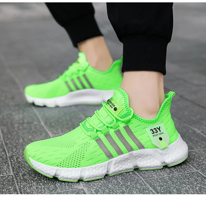 Atmungsaktives Mesh Männer Schuhe Trendy Leichte Fuß Wohnungen Plus Größe Männliche Tennis Turnschuhe Laufen Outdoor Fitness Schuhe 2024