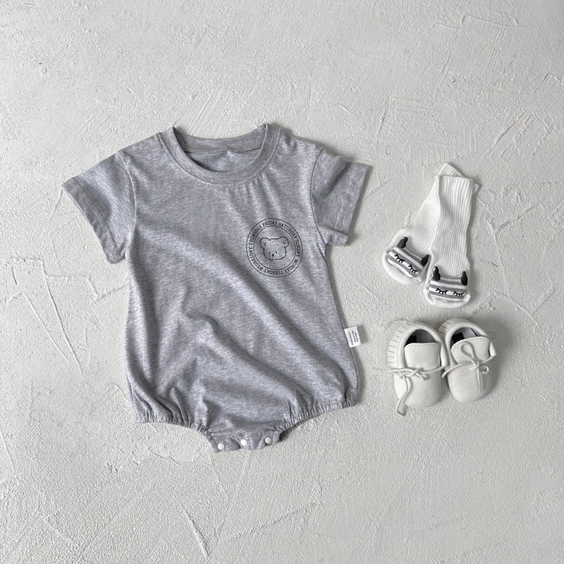 0-2Y Sommer Baby Body Niedlichen Cartoon Gedruckt Einteiliges für Kleinkinder Mädchen und Jungen Baby Kleidung Kleinkind Kurzarm Overall