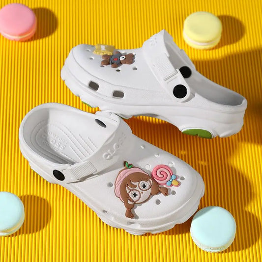 3-12y Kids Mules & Clogs Summer Boys Girls Sandals Cartoon 6 Colors Non-slip Comfortable Beach Slippers Children Garden Shoes 24.