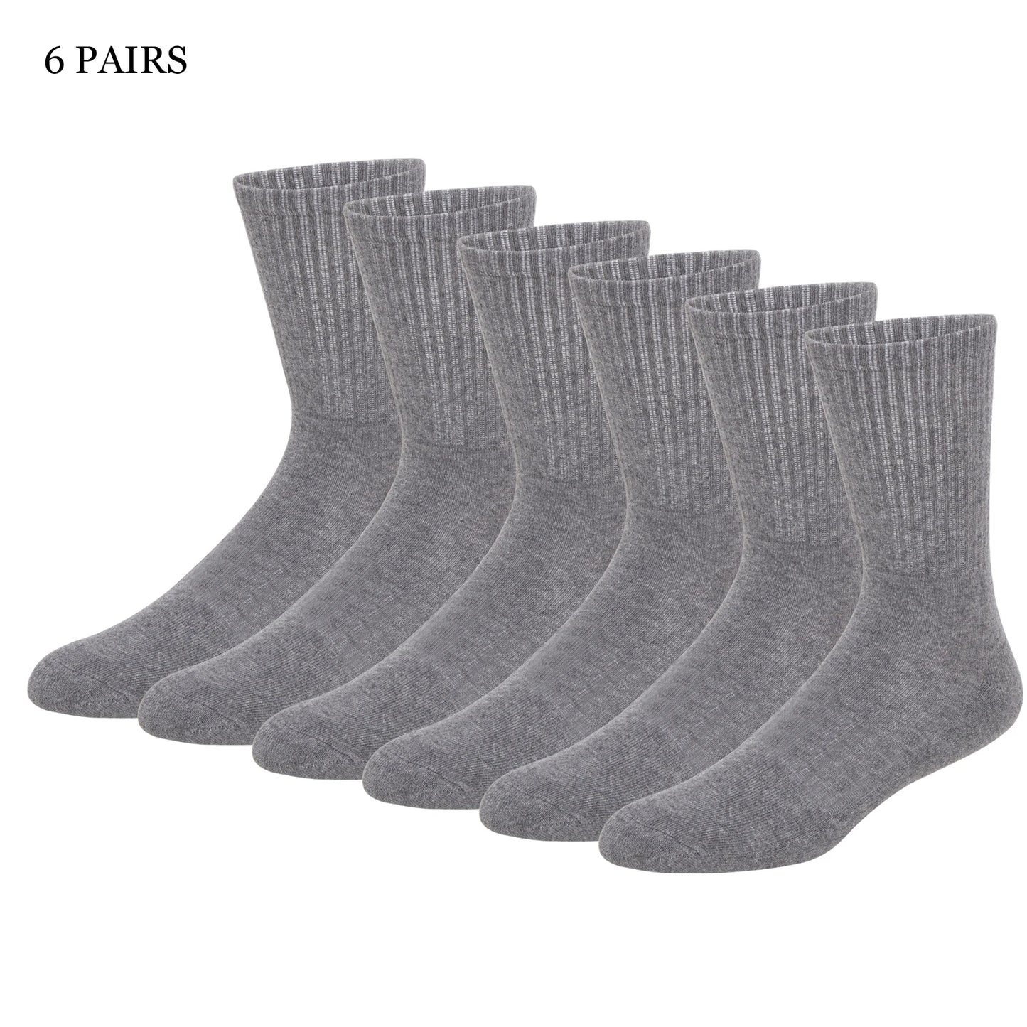 Match-Up Men's sport crew terry socks athletic socks (6 PAIRS).