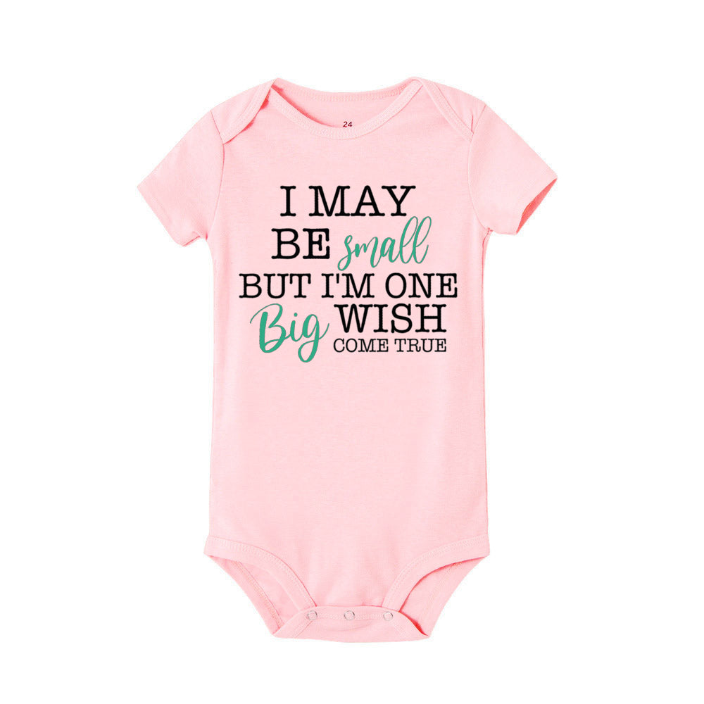 I May Be Amall But I'm One Big Wish Come Ture Baby Strampler Neugeborenen Body Kurzarm Overall IVF Success NICU Babykleidung
