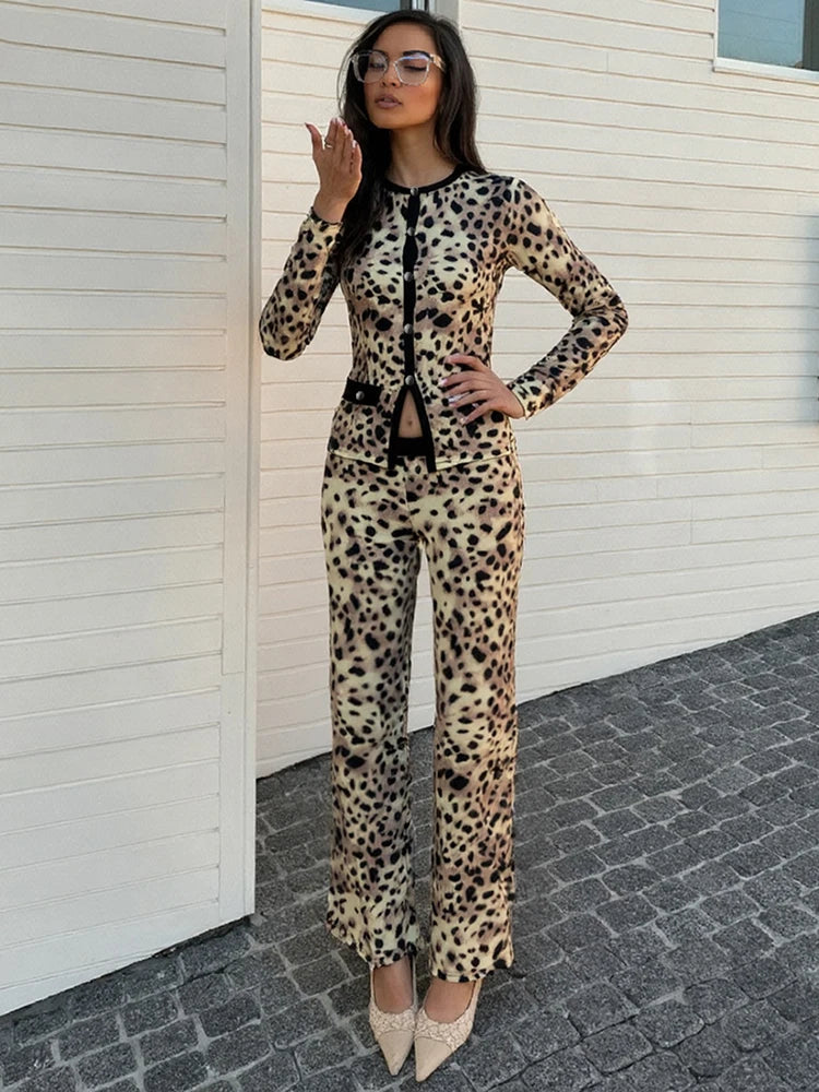 Sisterlinda Classic Street 2 Piece Set Autumn Daily Panelled Trim Full Sleeve Single Breasted Tops+Slim Pants Female Casual Suit