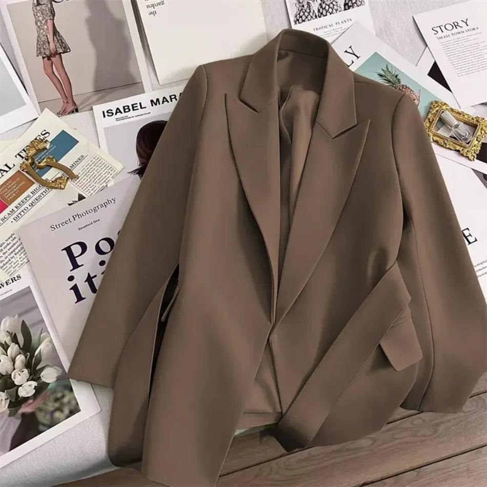 Blazer für Damen, Frühling und Herbst, neu in der Oberbekleidung, Bürodame, modische Blazer, lockere Passform, Damenbekleidung, Mäntel, Damenjacke