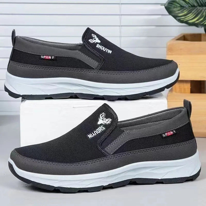 Männer Laufen Wandern Turnschuhe Atmungsaktive Orthopädische Reise Plimsolls Rutschfest Bequem für Outdoor-Aktivitäten Wandern Spazierengehen