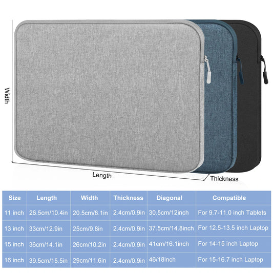 HAWEEL Laptop Sleeve Case 11 13 15 16 inch For HP DELL Notebook bag Carrying Bag Macbook Air Pro 13.3 Protective Case.
