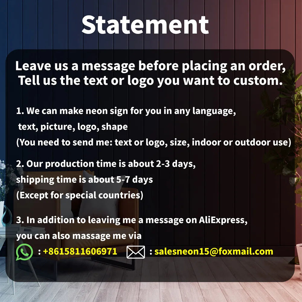 Custom LED Neon Sign Personalized - Free Shipping, 1-3 Days Fast Production! ✨.