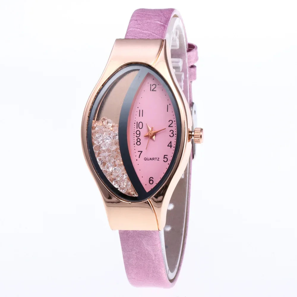 Fashion Women Watch Luxury Brand Ladies Clock Watches Pu Leather Wristwatch Women Watch Gift Montre Femme Relogios Feminino.