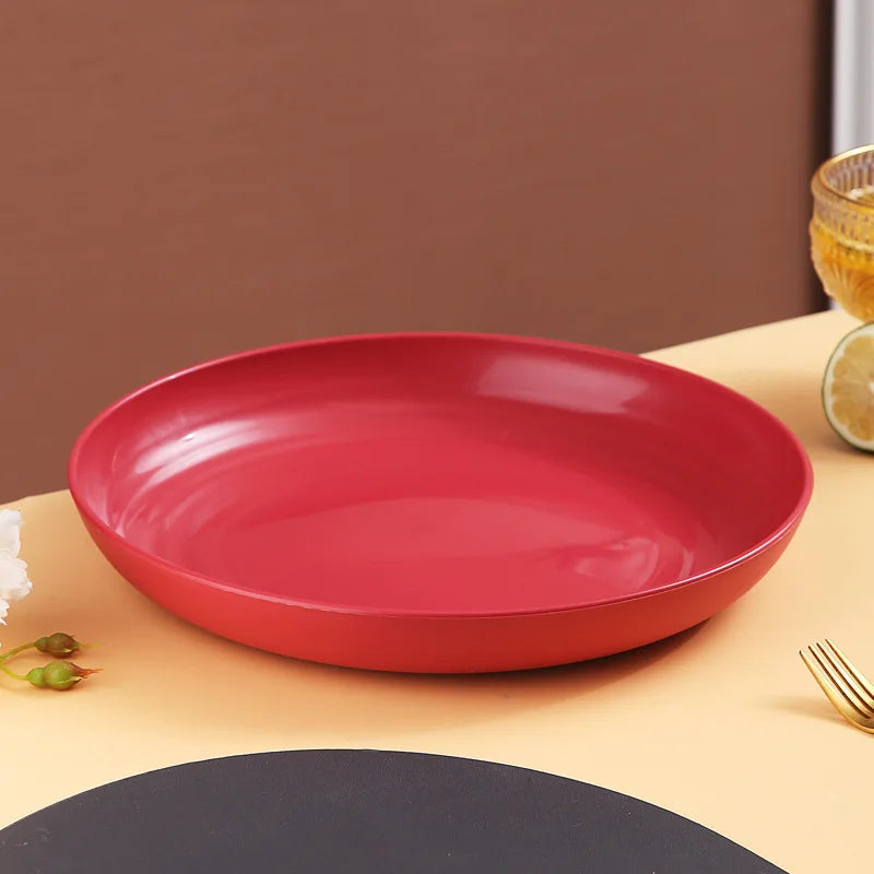 Dinner Plates Wheat Straw Eco Friendly BPA Free Biodegradable Picnic Kids Fruit Snack Plate Bone Dishes Kitchen Accessories.