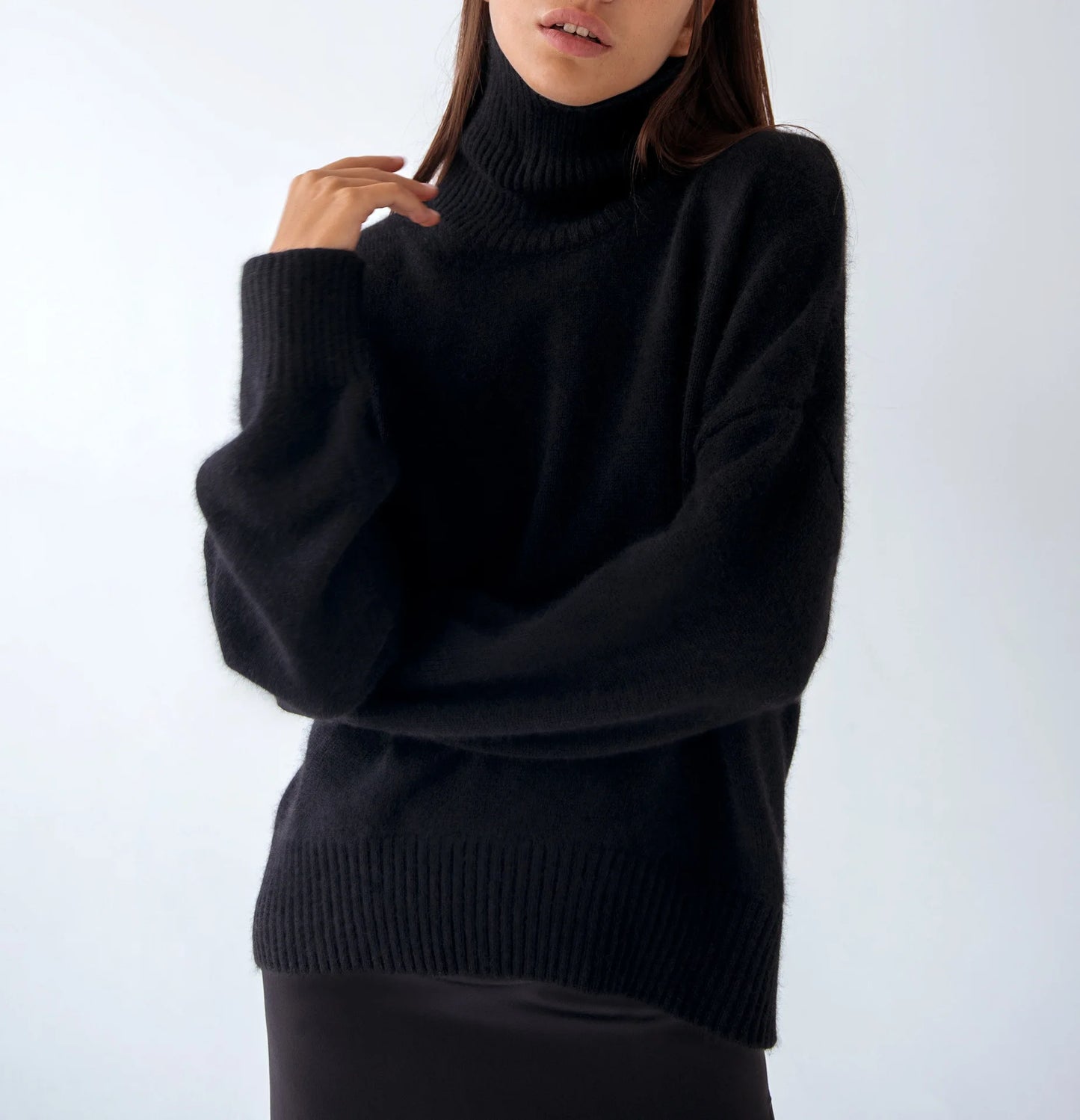 Herbst Und Winter Verdickte Rollkragenpullover frauen Lose Faul Gestrickte Pullover Silhouette Casual Pullover