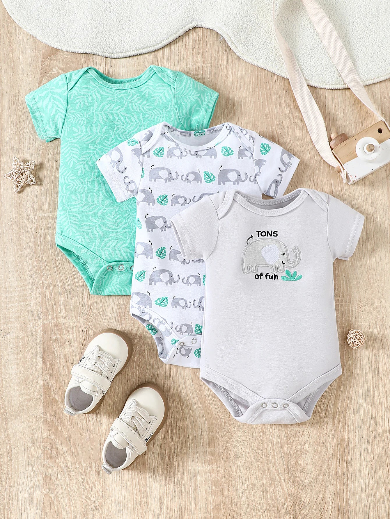 3PCS Infant Baby Nette Grafik einteilige Kleidung Für Jungen Und Mädchen, Neugeborenen Reine Baumwolle Sommer Strampler neugeborene kleidung