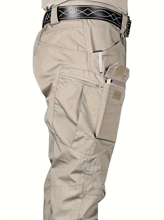 Men's Outdoor Multi Functional Tactical Pants, Multi Pocket Outdoor Hiking Sweatpants, Water-repellent, wear-resistant.
