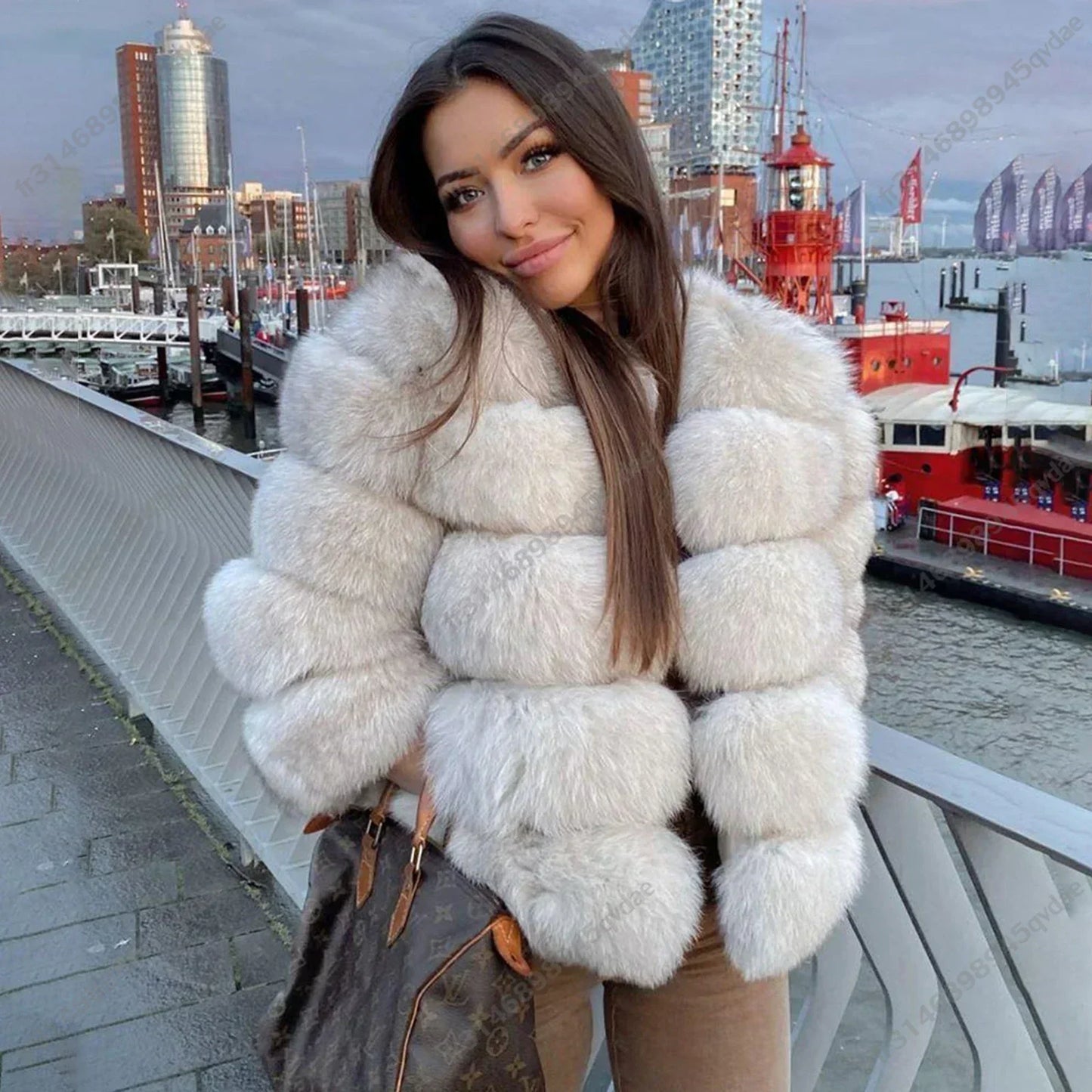 Damen Pelzmantel Damen Fuchspelzmantel Natürlicher Fuchsmantel Damen Werbeartikel Original echte europäische und amerikanische Modelle