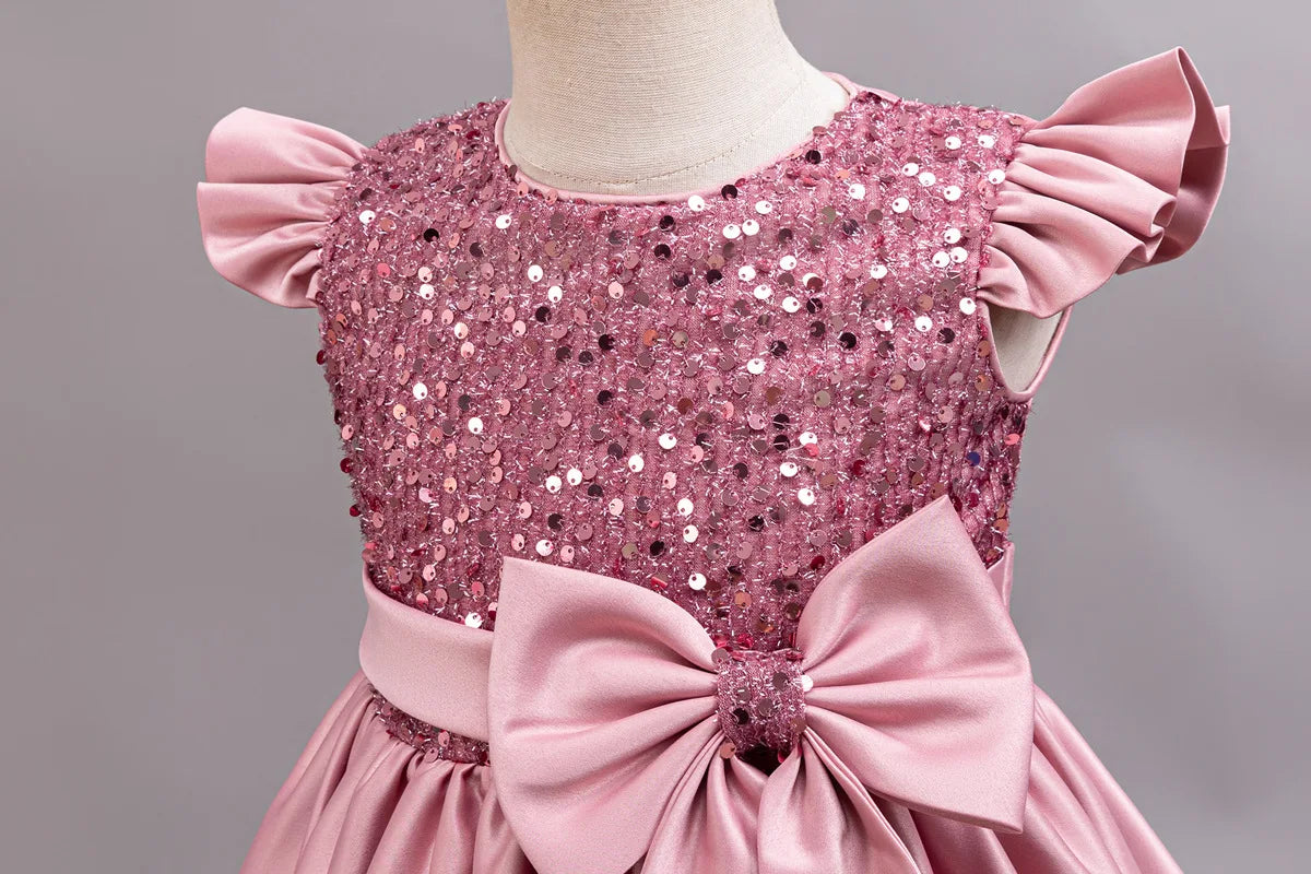 Performance Formelles Partykleid für Mädchen, Kinderkleidung, Paillettenkleider, aktive Kleider für Mädchen, Kinderkleidung, Schwarz, 3 bis 10 Jahre